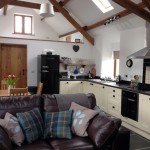 Hafod Iwrch's open plan living area and modern kitchen