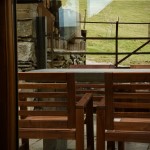 View from the large patio doors into the garden